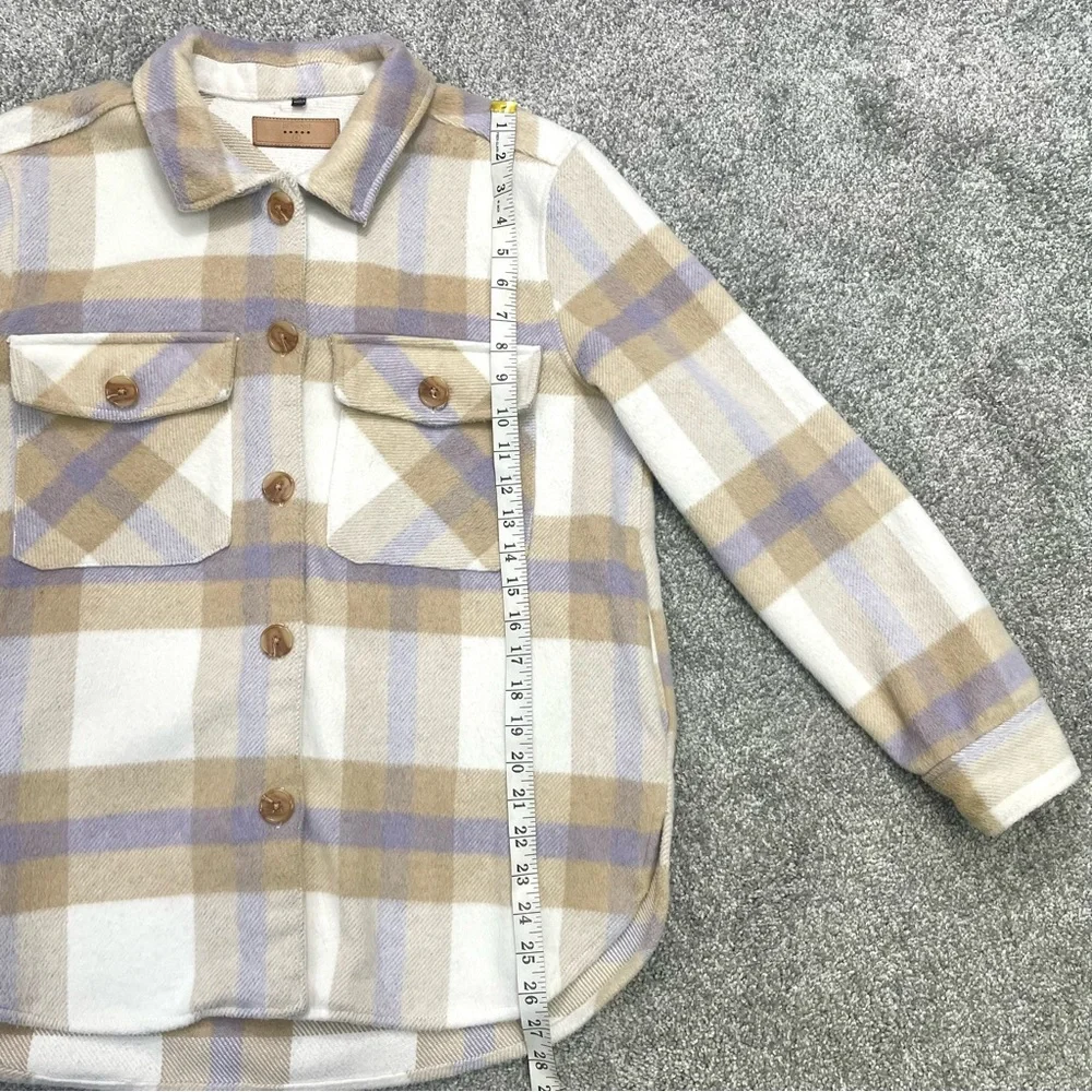 Blank NYC Mountain Top White Multi Plaid Shacket - Picture 13 of 16